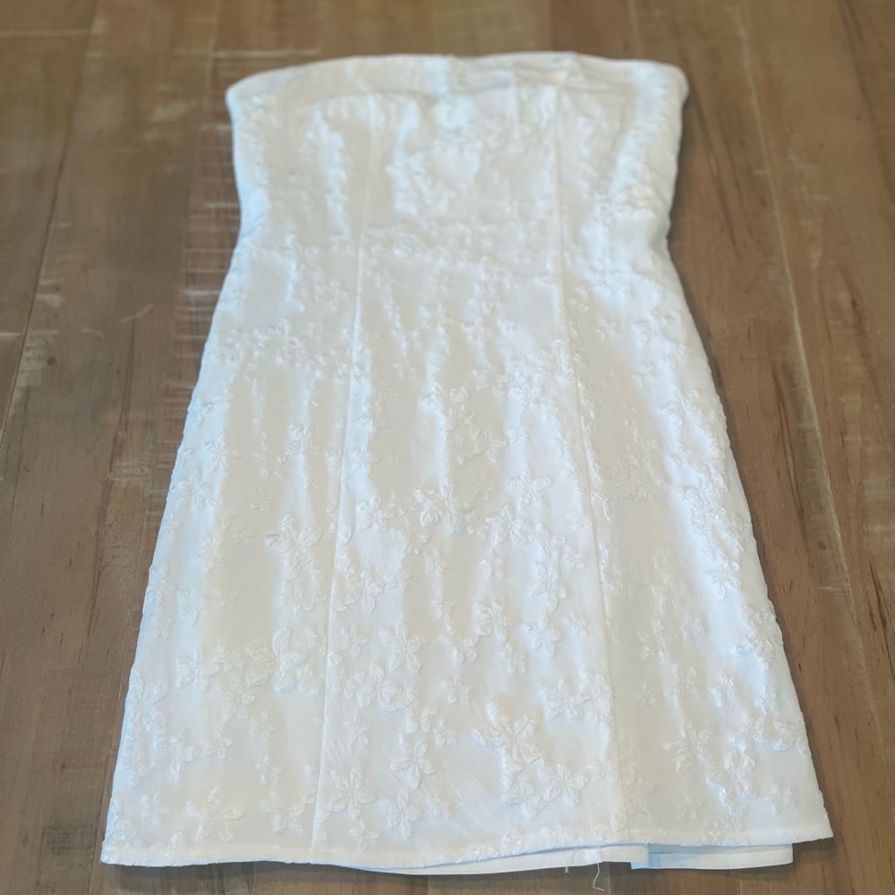 Princess Polly White Strapless Lace Dress